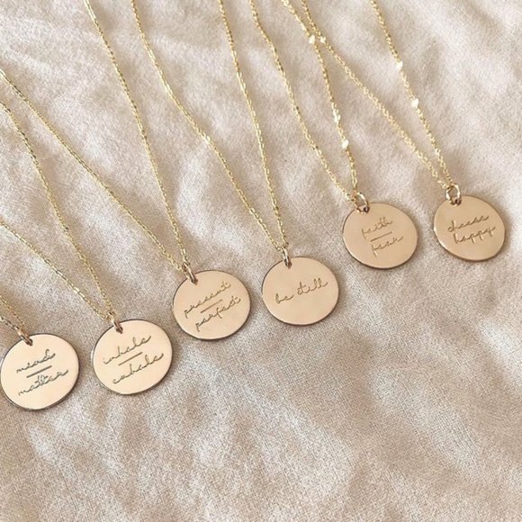 "I Am" Self-Love Mantra Minimalist Bohemian Pendant Charm Silver/Gold Necklace - Picture 11 of 15